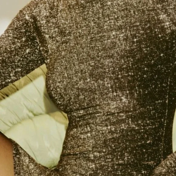 Reformation Metallic Black and Gold Maxi  Knit Dress Small - Picture 3 of 14